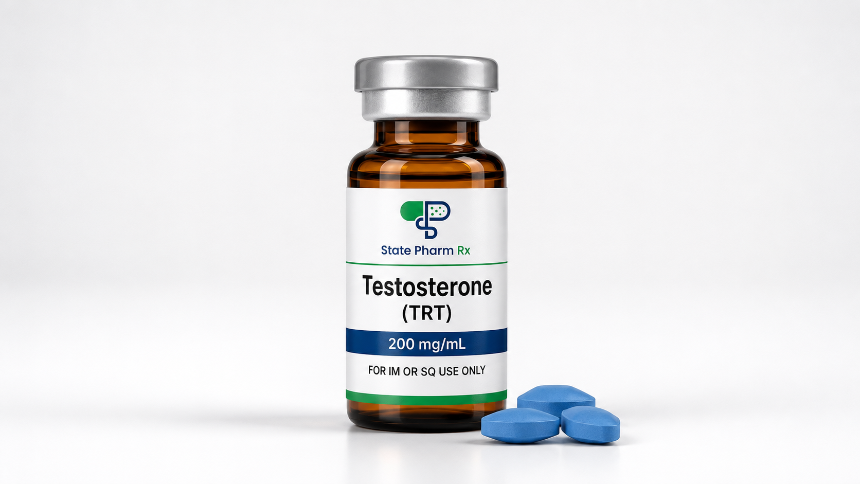 Man taking medication, Testosterone Therapy